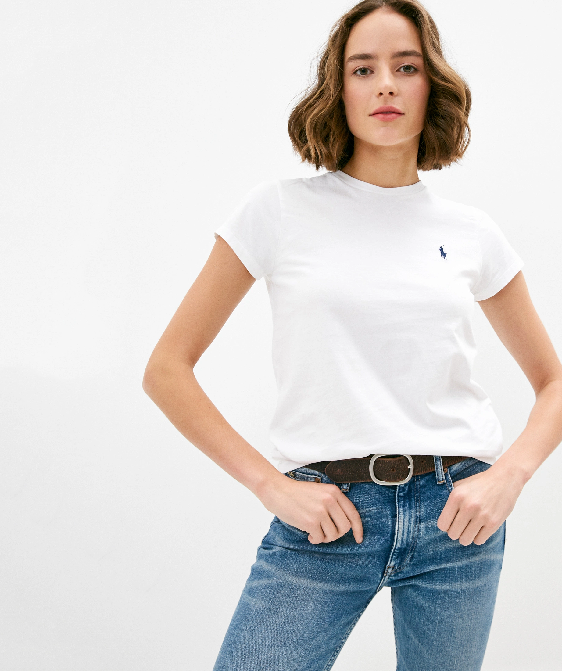 POLO RALPH LAUREN Cotton Crewneck Women T-Shirt - White - Choice+Attitude