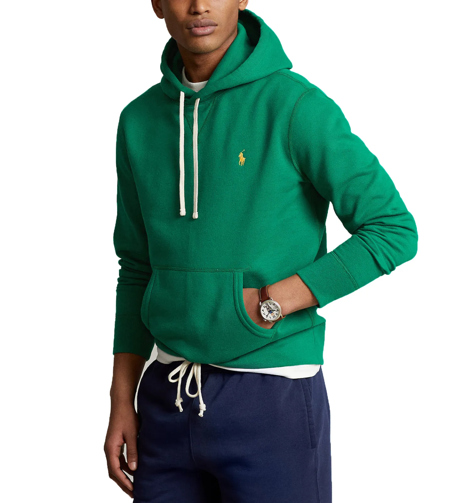 POLO RALPH LAUREN Cotton Blend Fleece Hoodie - Athletic Green |  Choice+Attitude
