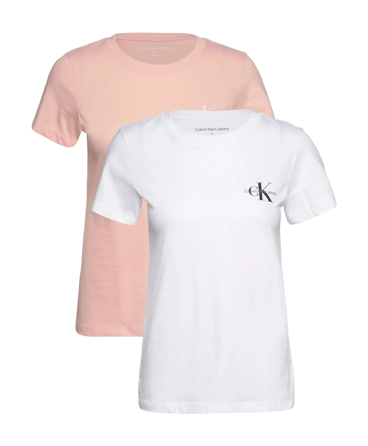 CALVIN KLEIN JEANS 2 Pack Slim T-Shirt - Faint Blossom/Bright White |  Choice+Attitude