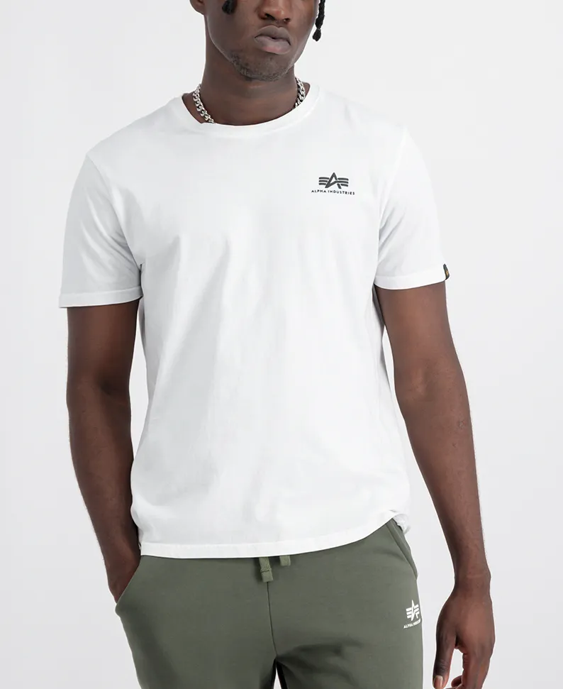 ALPHA INDUSTRIES Basic T-shirt Small Logo - White | Choice+Attitude