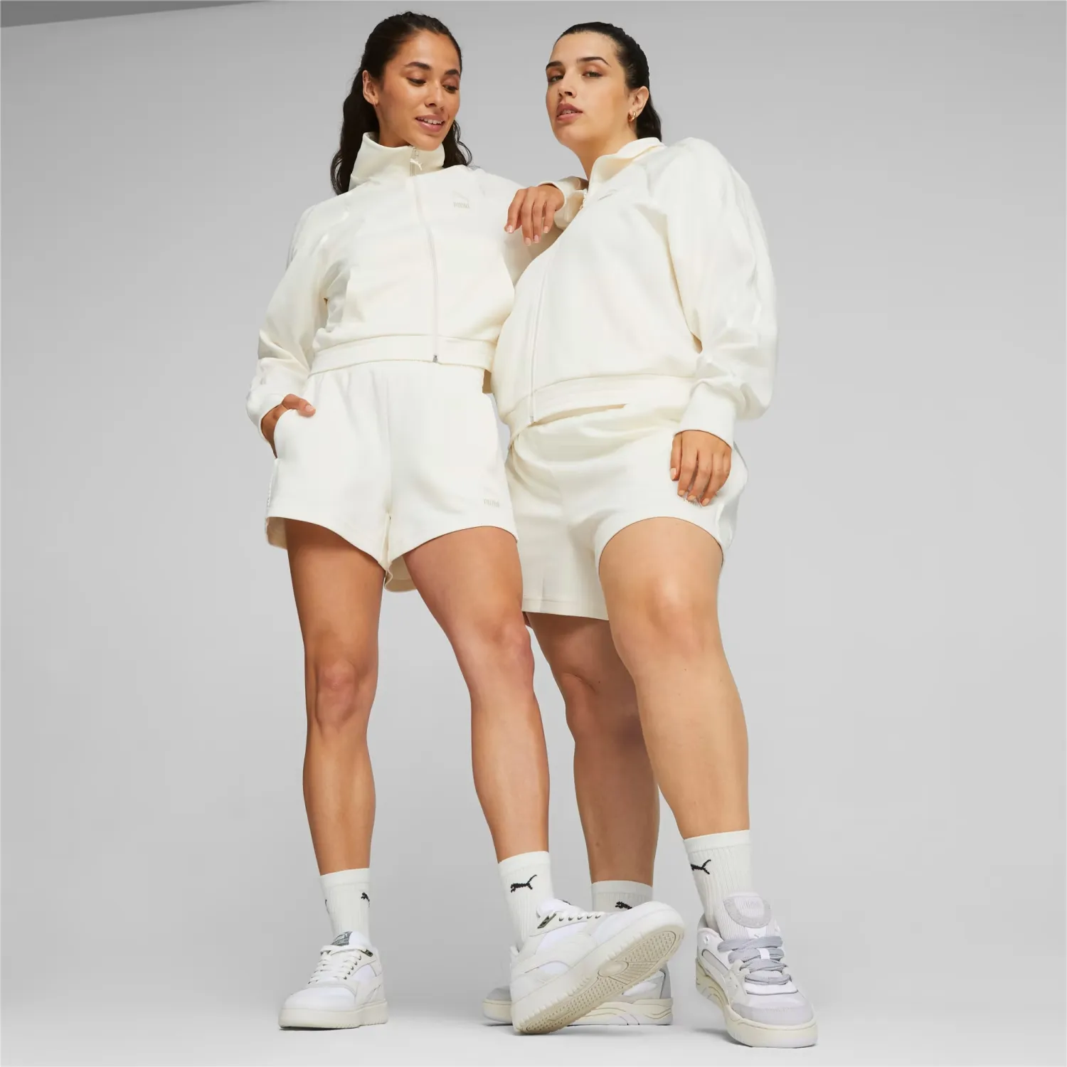 Women\'s Warm T7 Track White - | PUMA Jacket Choice+Attitude Crop