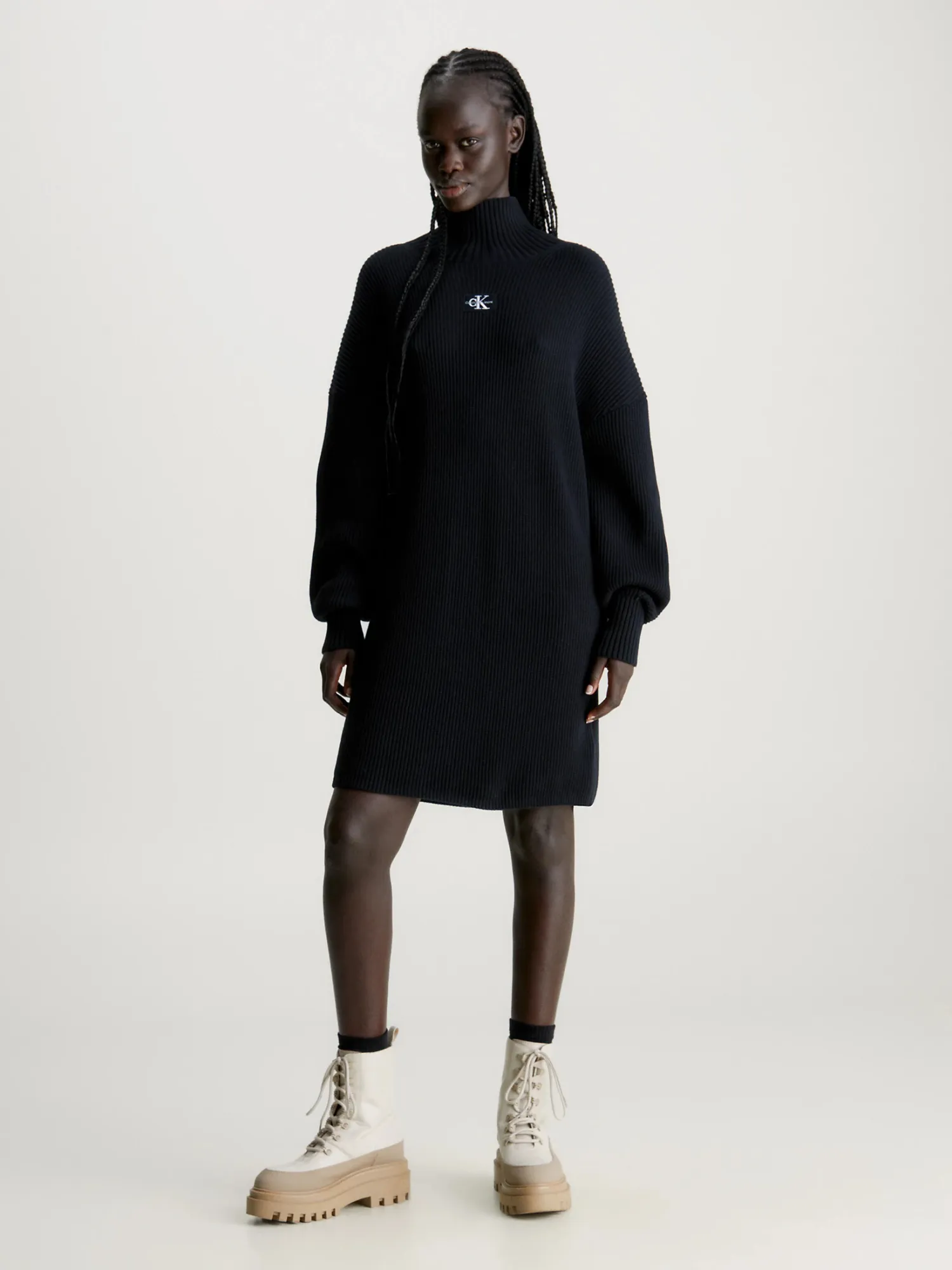 Dress Sweater Label Black | - Choice+Attitude CK CALVIN KLEIN JEANS Woven Loose