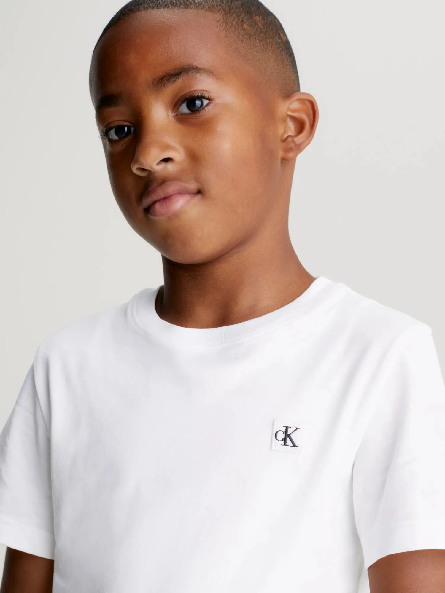 CALVIN KLEIN JEANS Kids Unisex Monogram Mini Badge T-Shirt