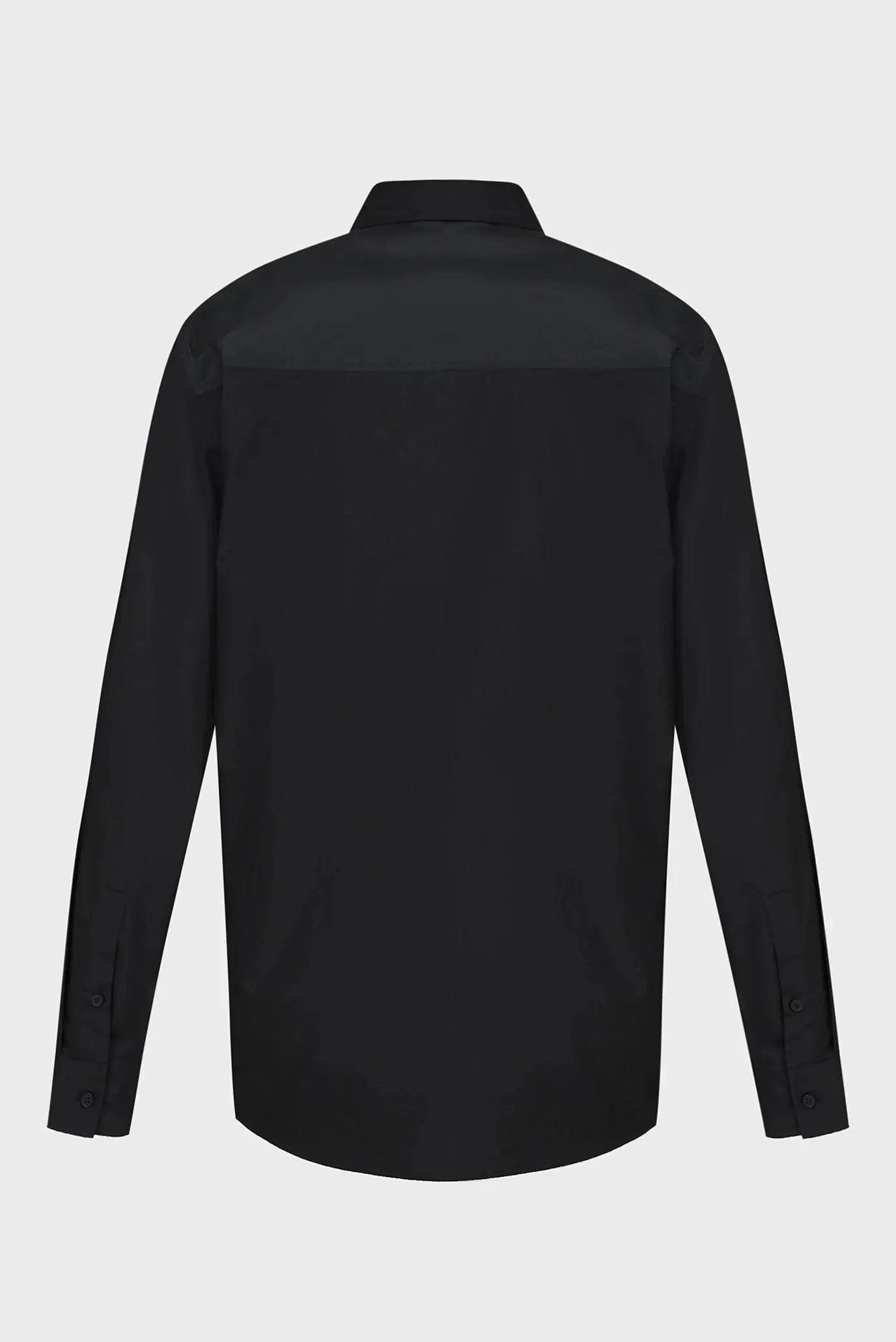 KARL LAGERFELD JEANS KLJ Mix Material Woven Shirt - Black | Choice+Attitude